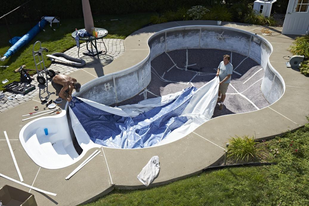 Changement de toile de piscine L'Assomption